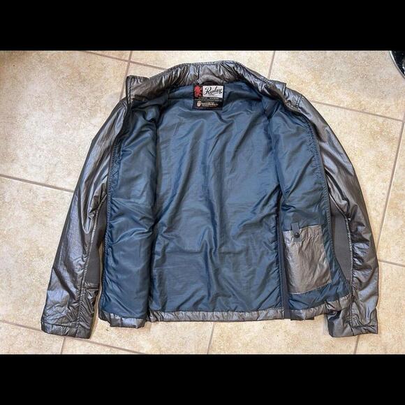 VTG REPLAY Men’s Moto Bomber Jacket Hood XXL Metallic Gray Polyamide Fashion Box - Picture 10 of 15